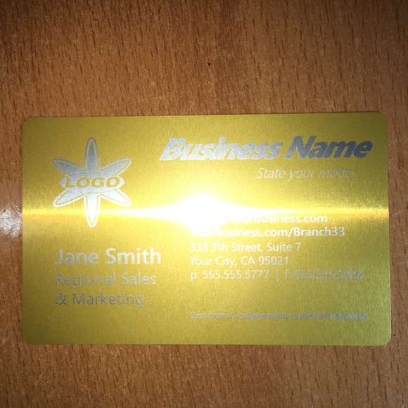 Laser Business Cards Custom Engraved Metal (Black, Blue, or Gold) - Picture 3 of 4